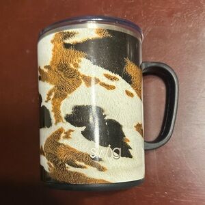 Swig Cow Print Mug with Black Handle